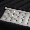 925 Silver Needle Swarovski pearl silver Stud earrings, the same style as Instagram blogger Feve's strong light retro Hong Kong-style large light bulb earrings Specification image